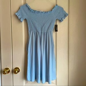 ✨3/$15✨ardene baby blue off-shoulder dress